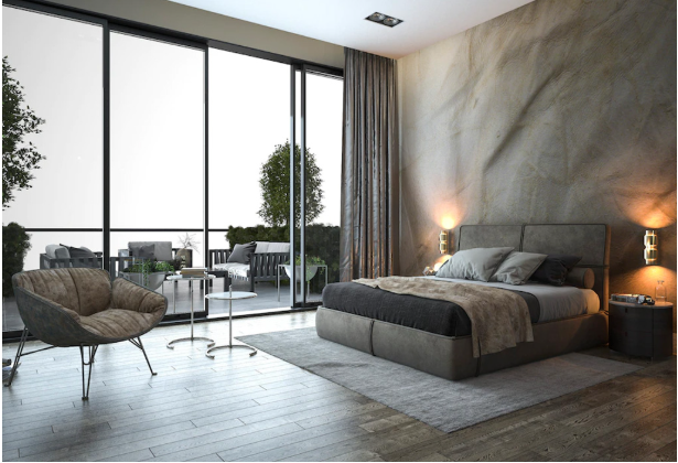 3 BHK Executive luxury bedroom view at Uptown Skylla